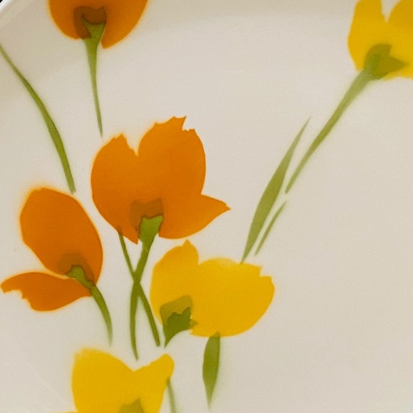 MR2-Large Mid Century Modern "Daphne" Floral Ironstone Platter - Picture 3 of 7